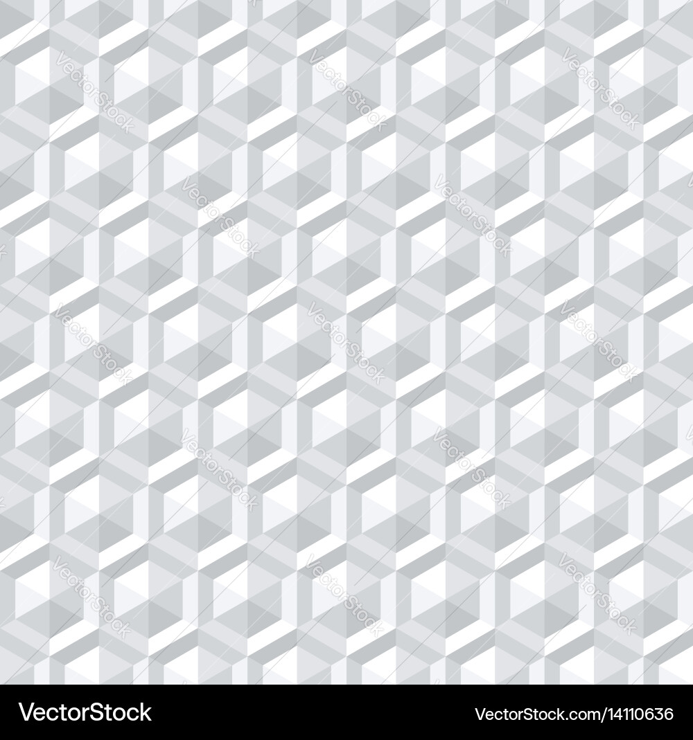 White Hexagon Pattern - Seamless Texture Vector Image