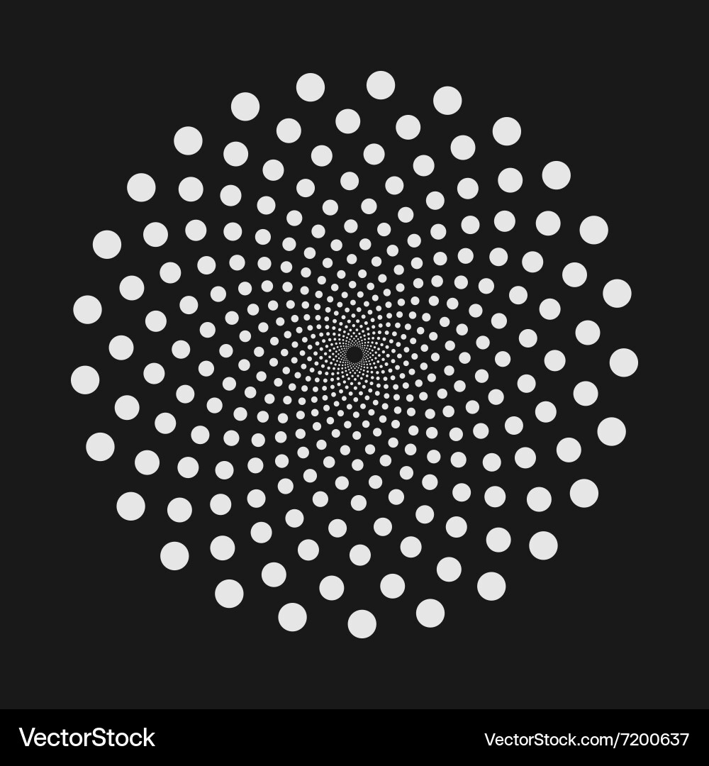 Abstract dotted shape design element vector image