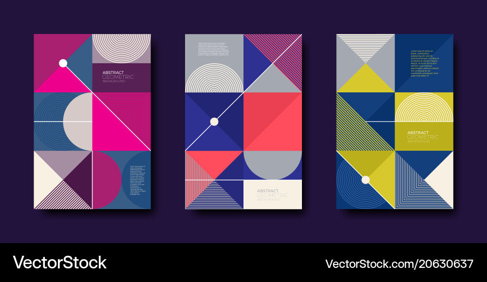 Abstract Geometric Background Set vector image