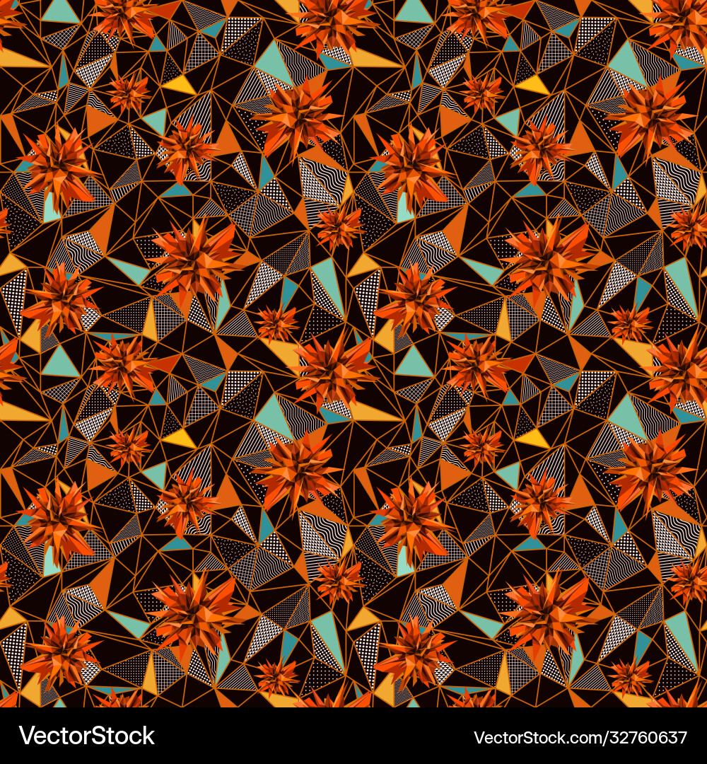 Abstract geometric triangle seamless pattern Vector Image