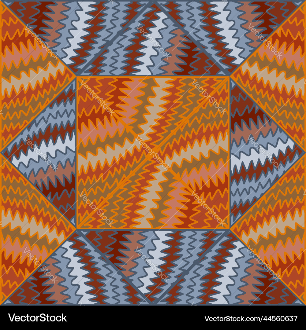 Abstract wave seamless pattern in doodle style Vector Image