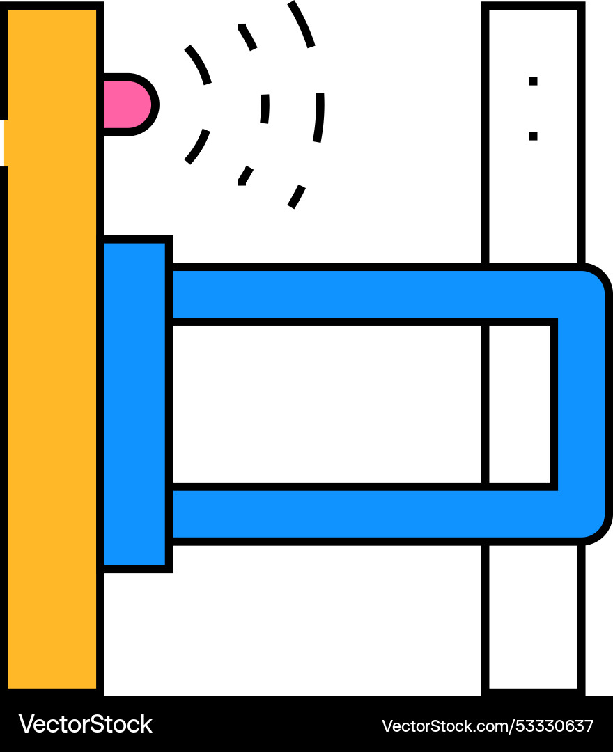 Bounding frame with sensor icon color vector image
