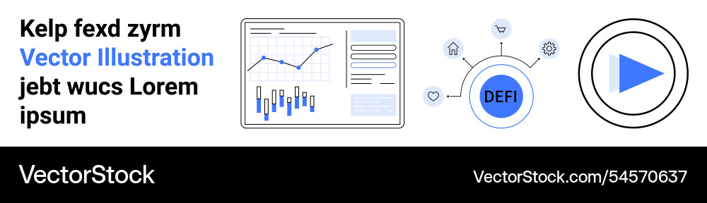 Business data analytics defi processes and start Business data analytics defi processes and start vector image