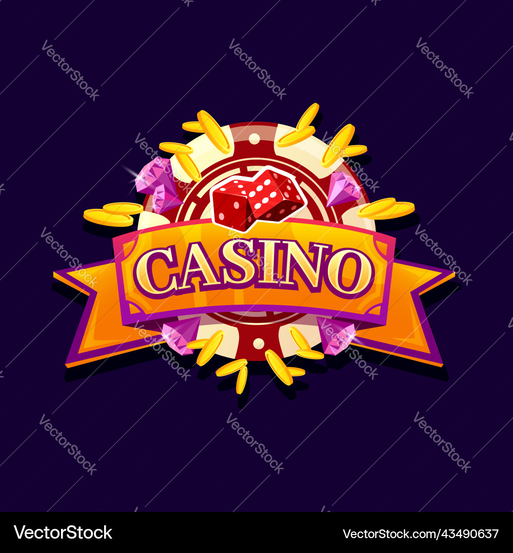 Casino Glücksspiel Banner Poker Roulette Würfel Casino Glücksspiel Banner Poker Roulette Würfel vektorbild