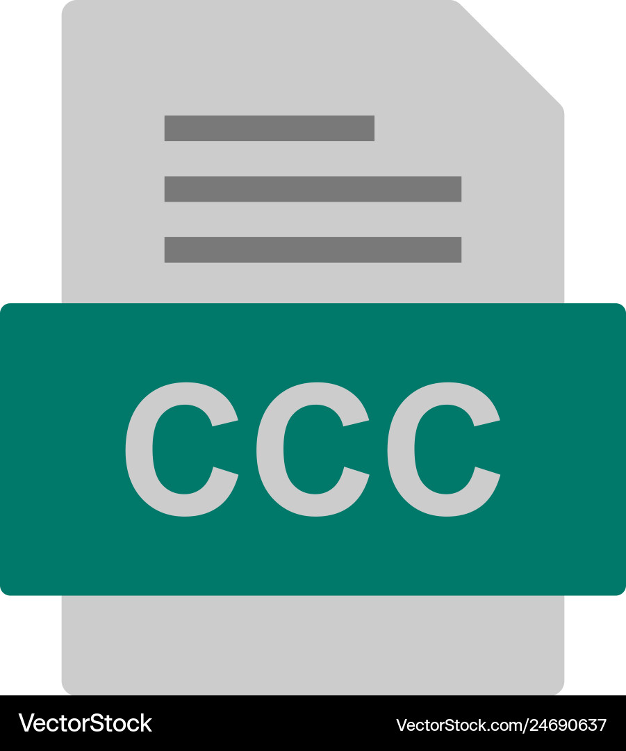 Ccc file document icon Vector Image