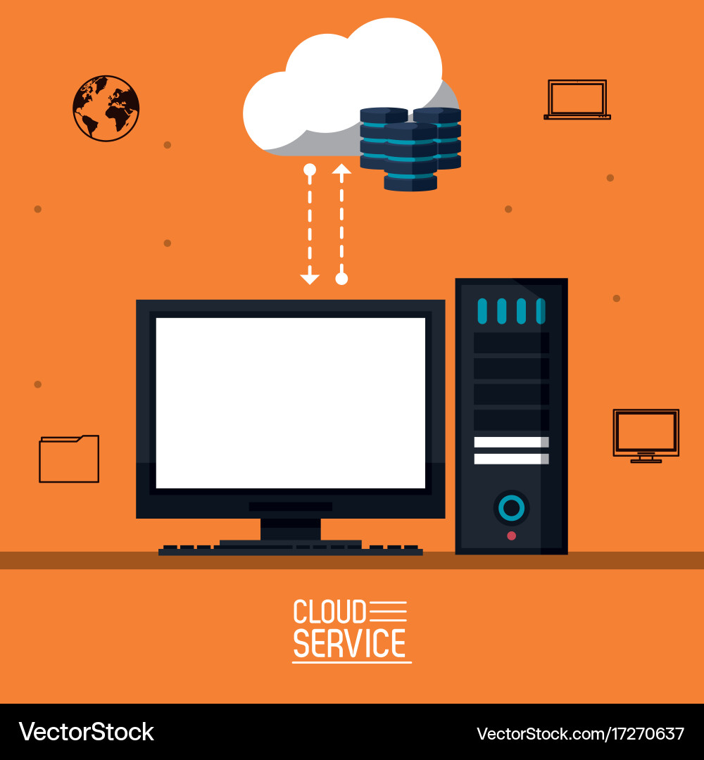 Cloud computing service Vector Image
