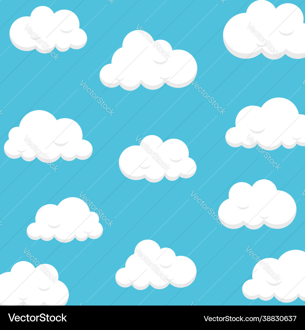 Clouds background in flat design Clouds background in flat design vector image