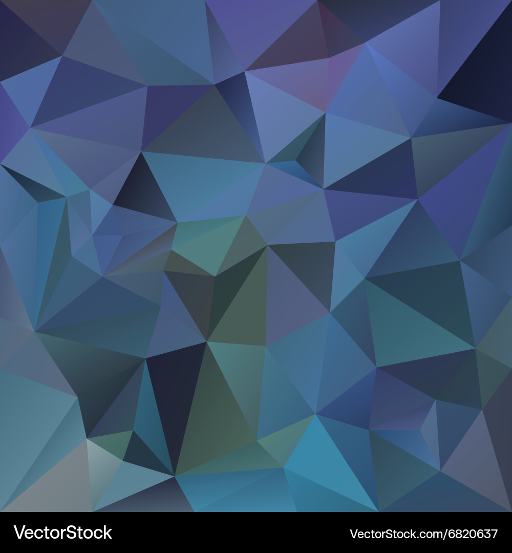 Dark blue polygon triangular pattern background vector image