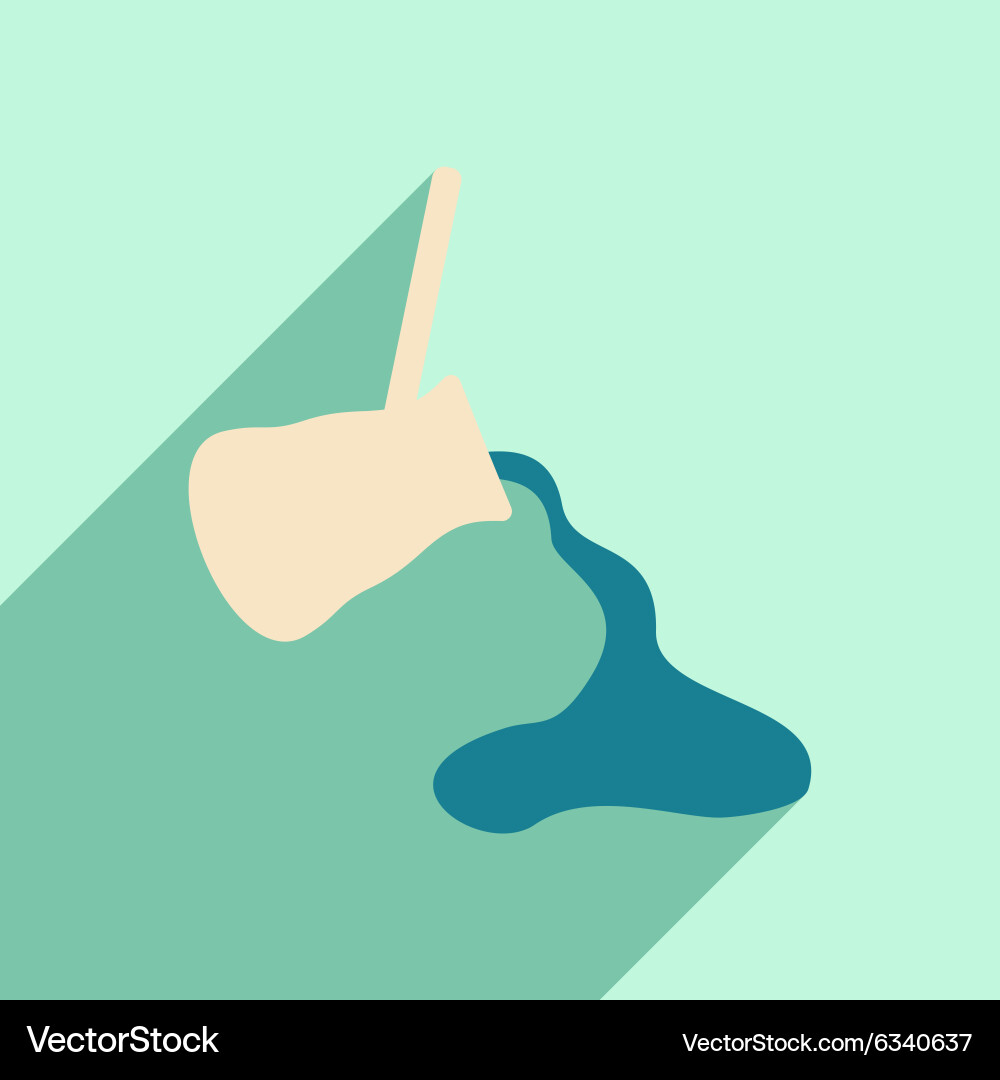 Flat with shadow icon and mobile application Vector Image