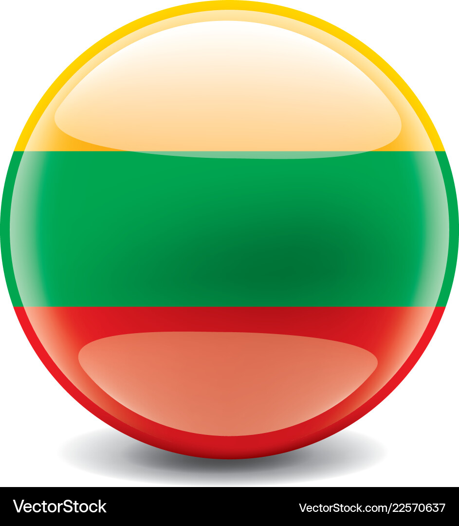 Lithuania flag on a white Vector Image