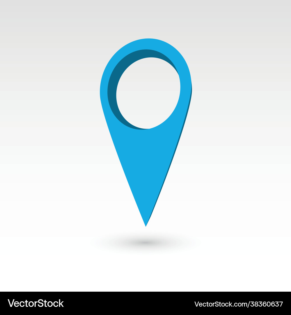 Map pointer - 3d object Map pointer - 3d object Vector Image