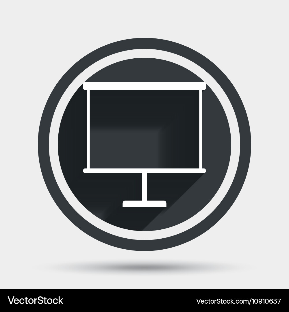 Presentation billboard sign icon ppt symbol Vector Image