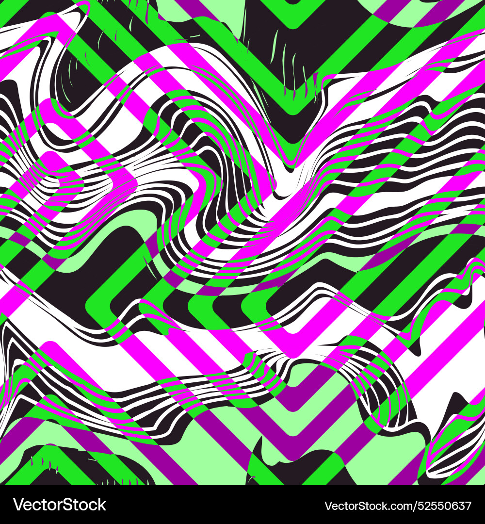 Psychedelic grid seamless pattern vector image