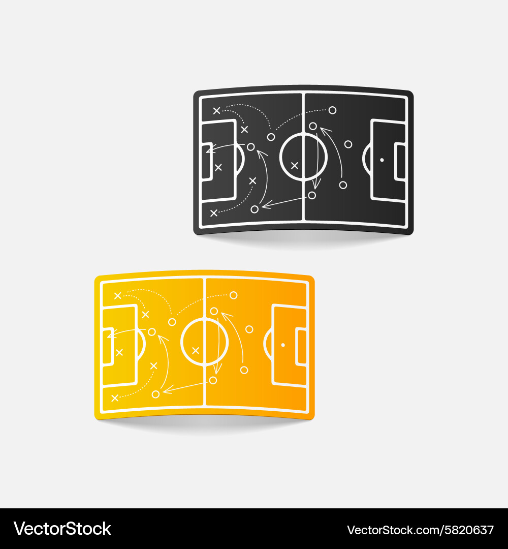 Realistic design element playing field vector image
