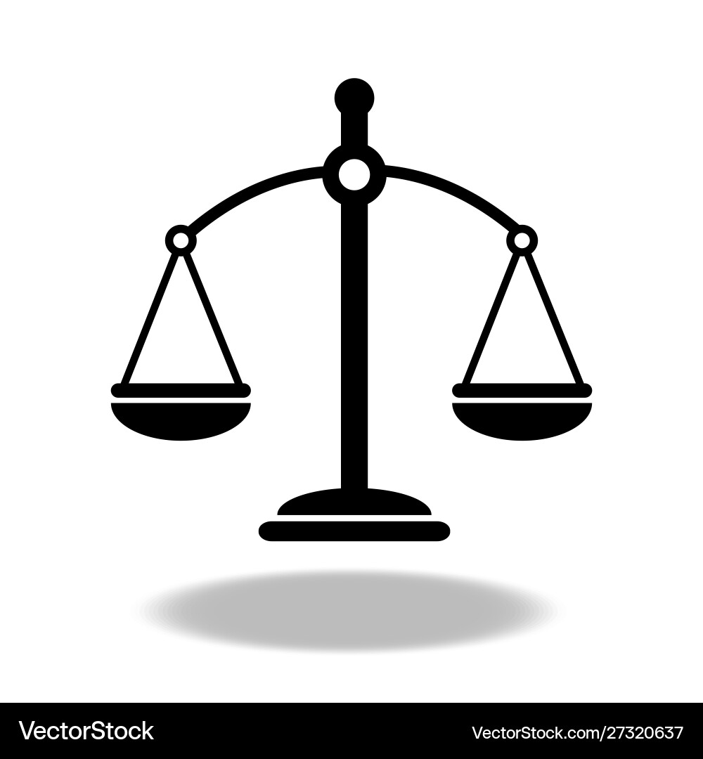 Schwarze Gerechtigkeit skaliert Symbol Recht Balance Symbol Schwarze Gerechtigkeit skaliert Symbol Recht Balance Symbol vektorbild