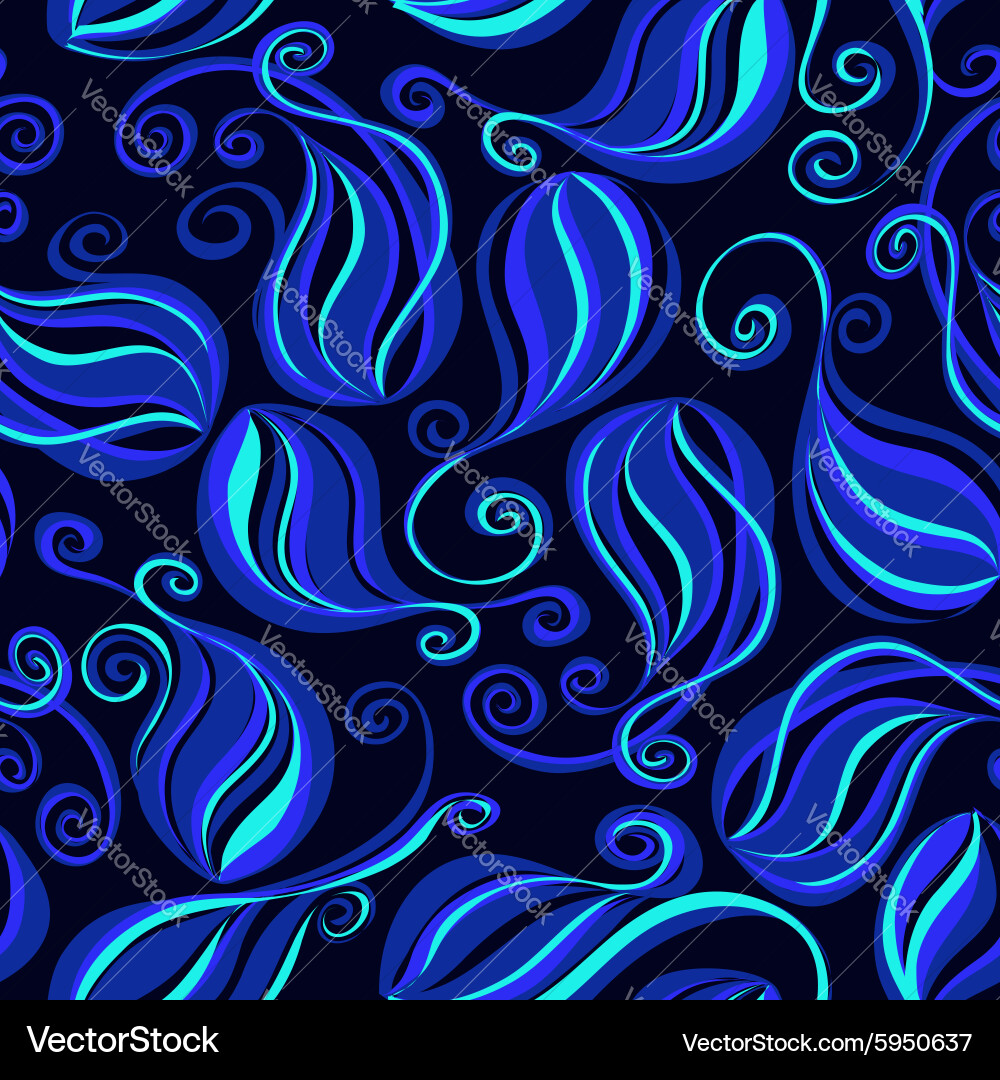 Seamless abstract pattern of wavy cucumbers vector image