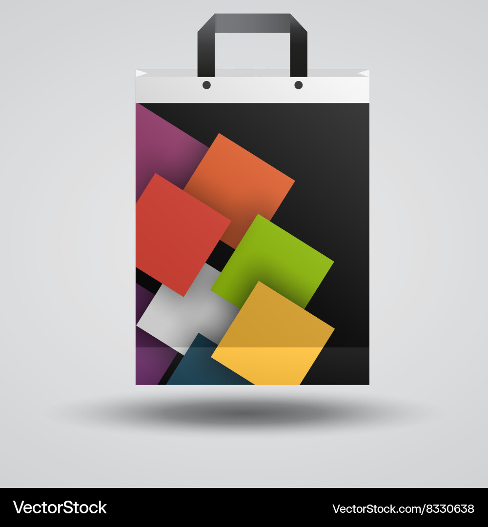 Abstract Geometric Business Bag Vector Image