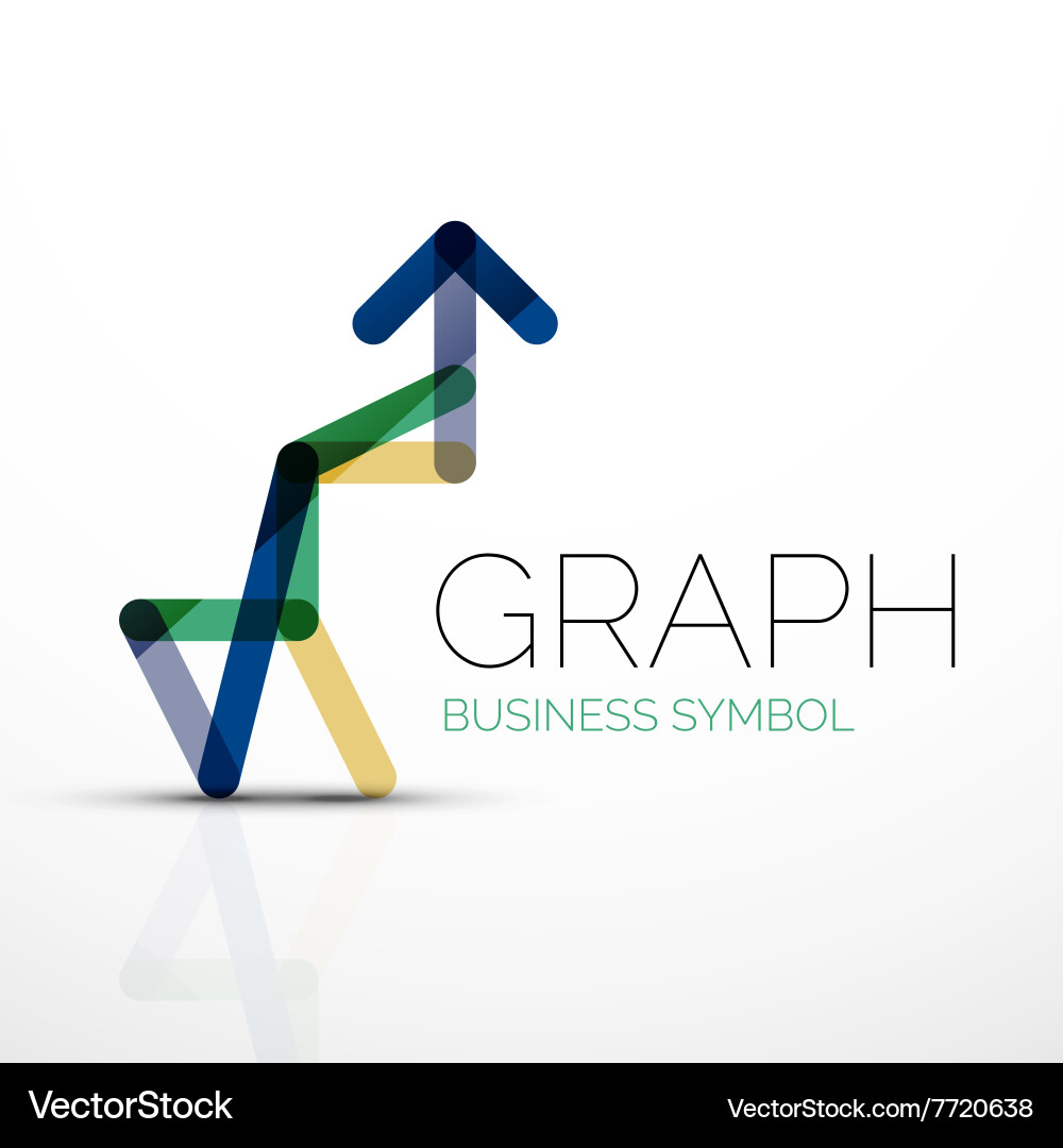 Abstract logo idea linear chart or graph Vector Image