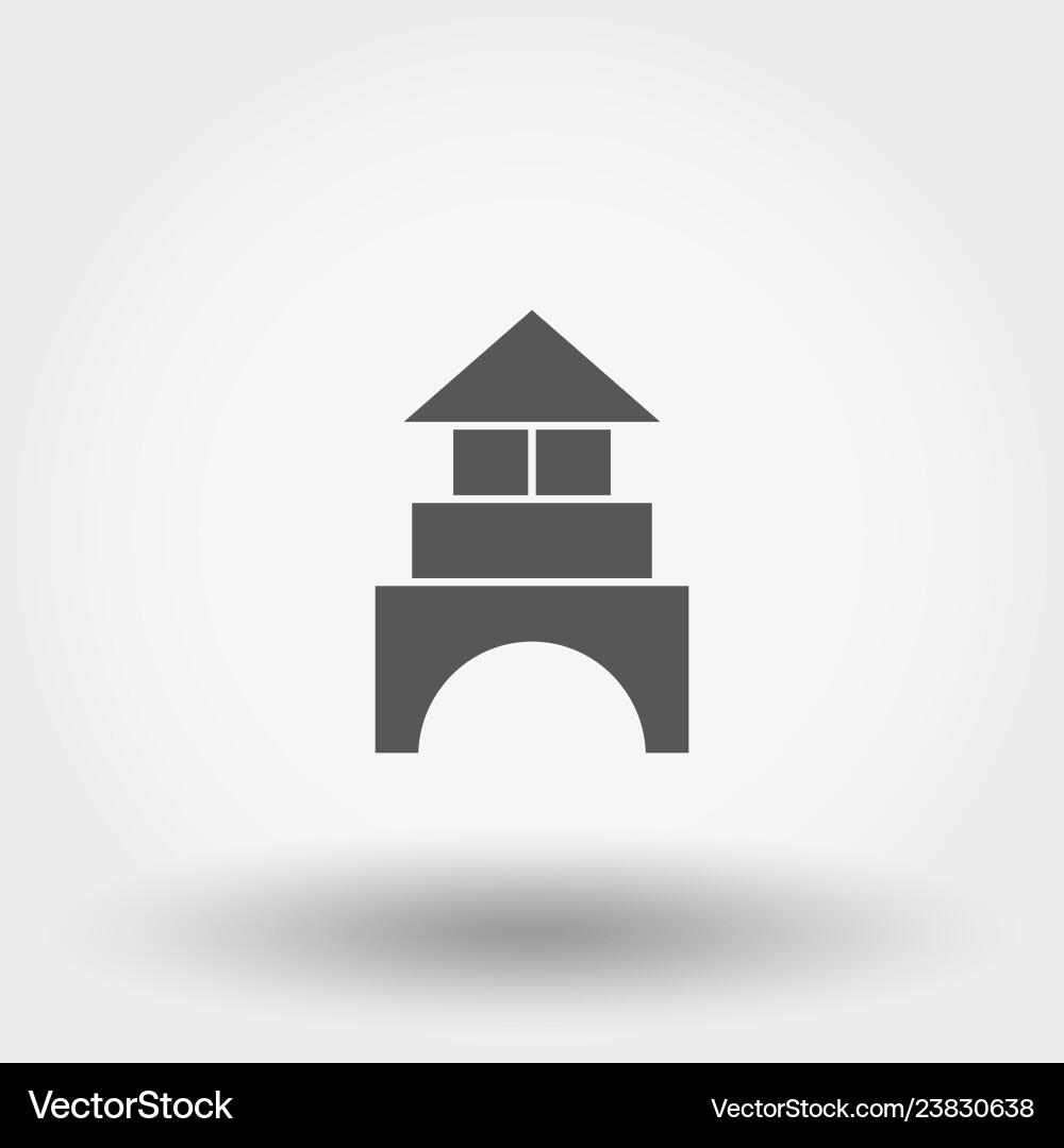 Building blocks cubes constructor toy icon Vector Image