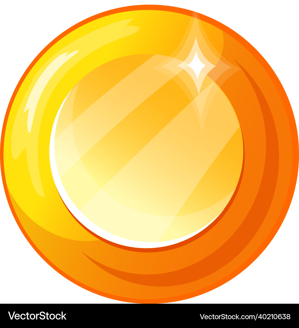 Circle jewel gem fantasy jewelry orange glow Circle jewel gem fantasy jewelry orange glow vector image