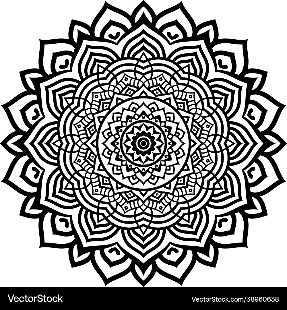 Circular pattern in form a mandala vector image