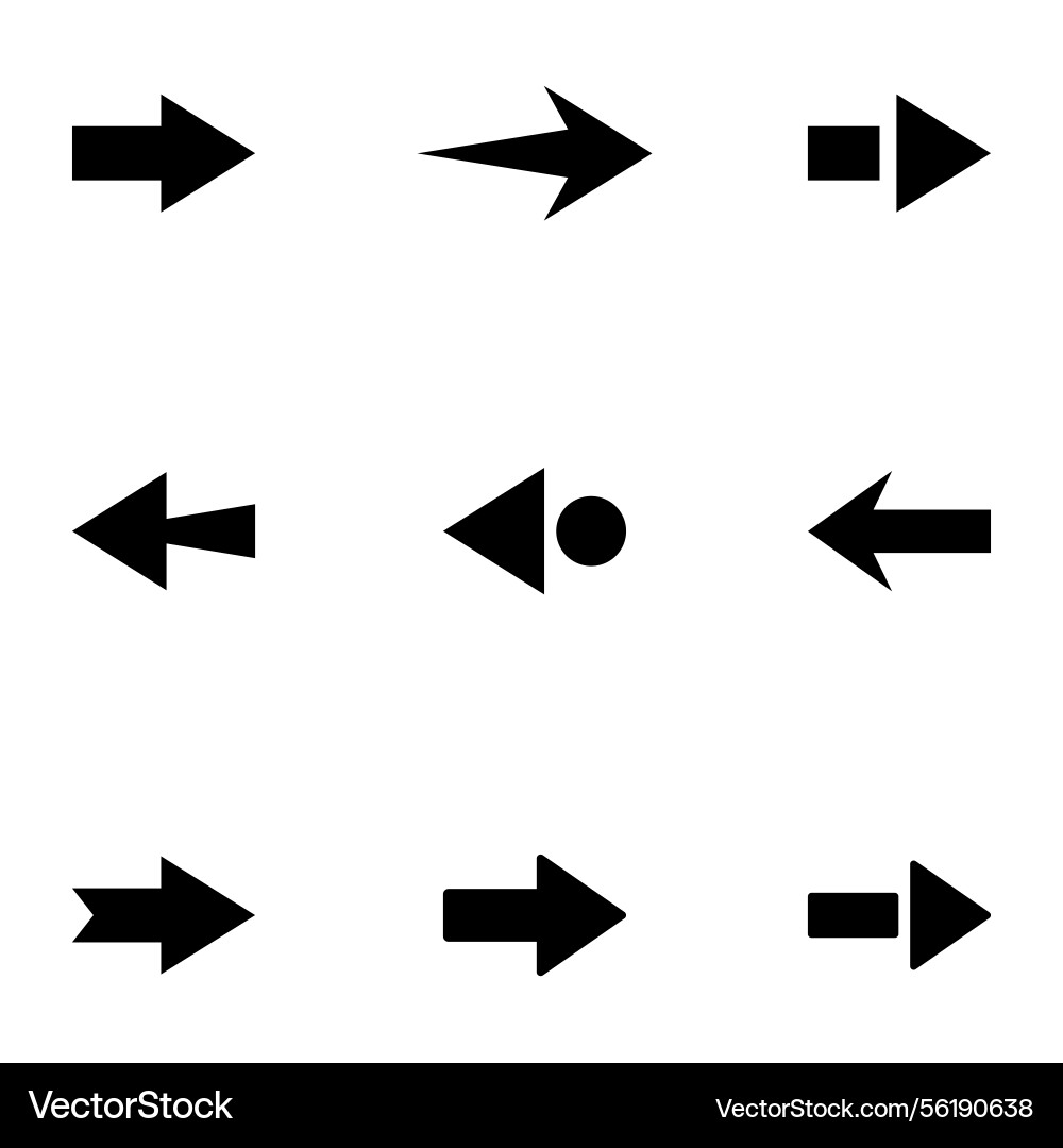 Different cursor arrow direction symbols Different cursor arrow direction symbols vector image