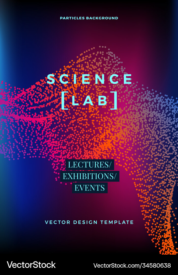 Dynamic Particle Science Background vector image