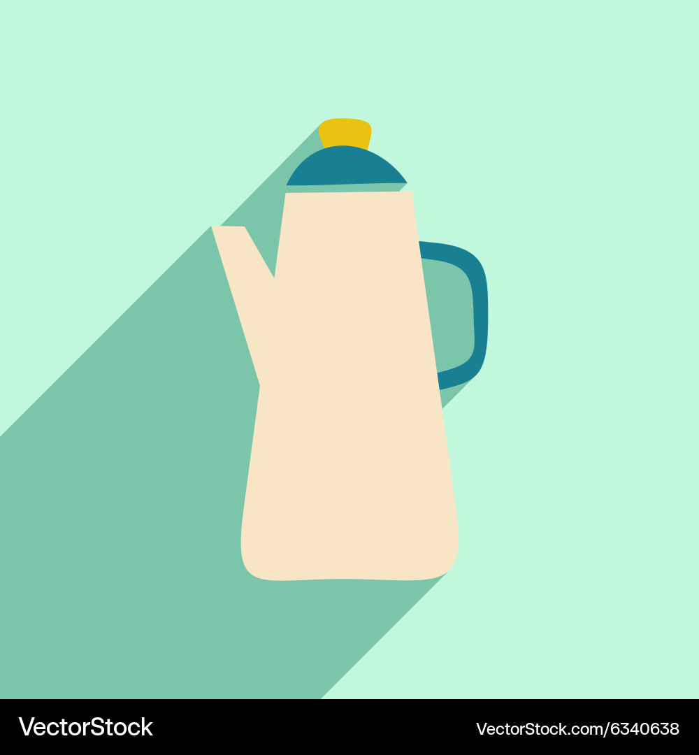 Flat with shadow icon and mobile application vector image