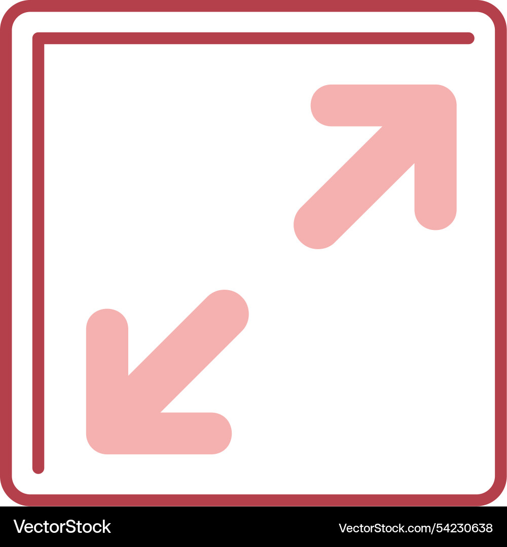 Resize line fill icon vector image