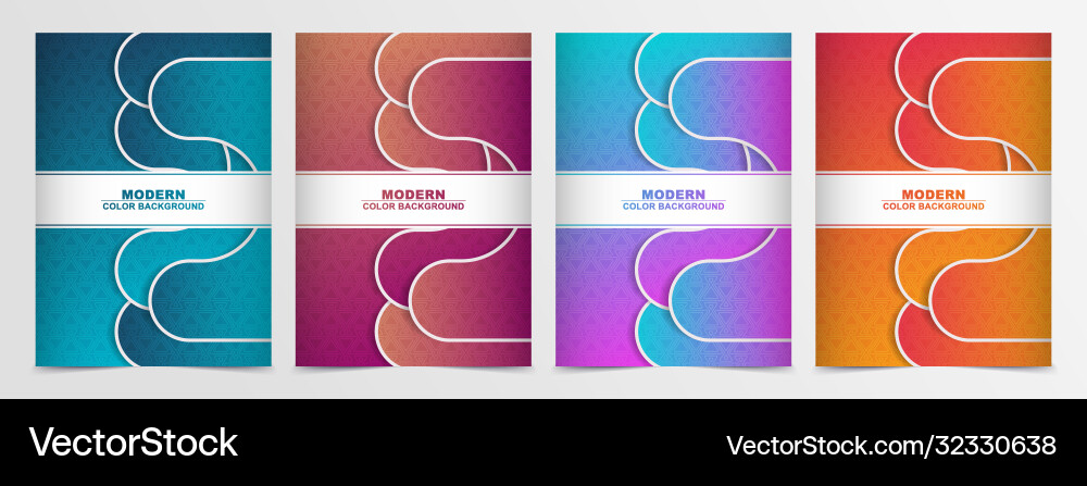 Set abstract colorful minimal covers pattern Set abstract colorful minimal covers pattern Vector Image