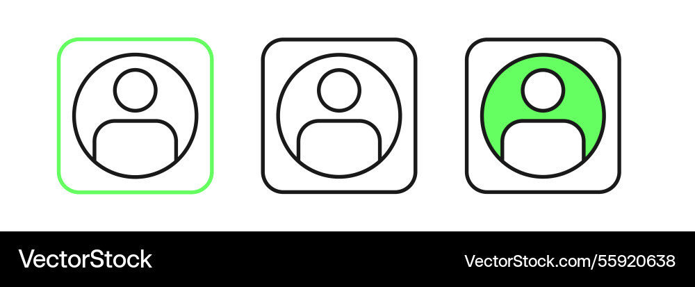 Set line create account screen icon isolated Set line create account screen icon isolated vector image