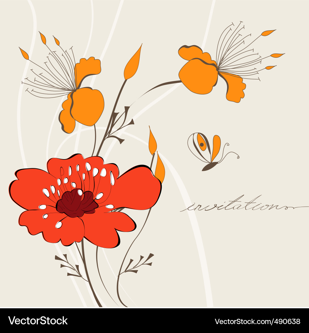 Template for invitation card Vector Image
