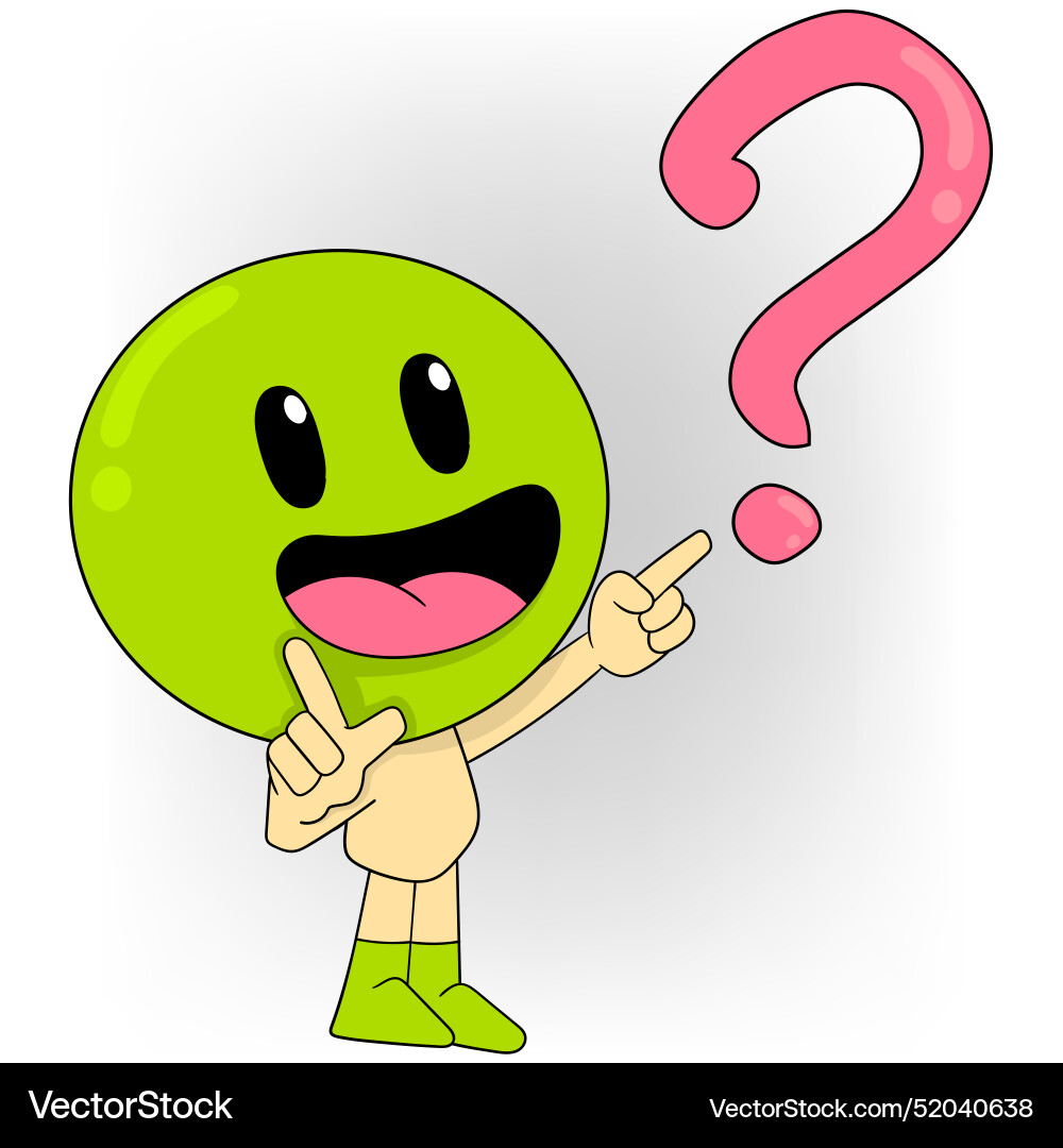 Various colorful characters with question marks Vector Image