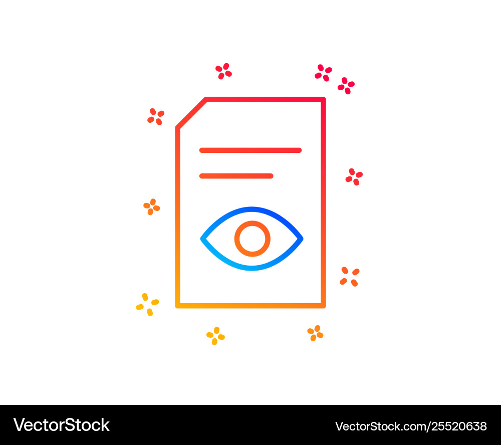 View document line icon open file sign vector image