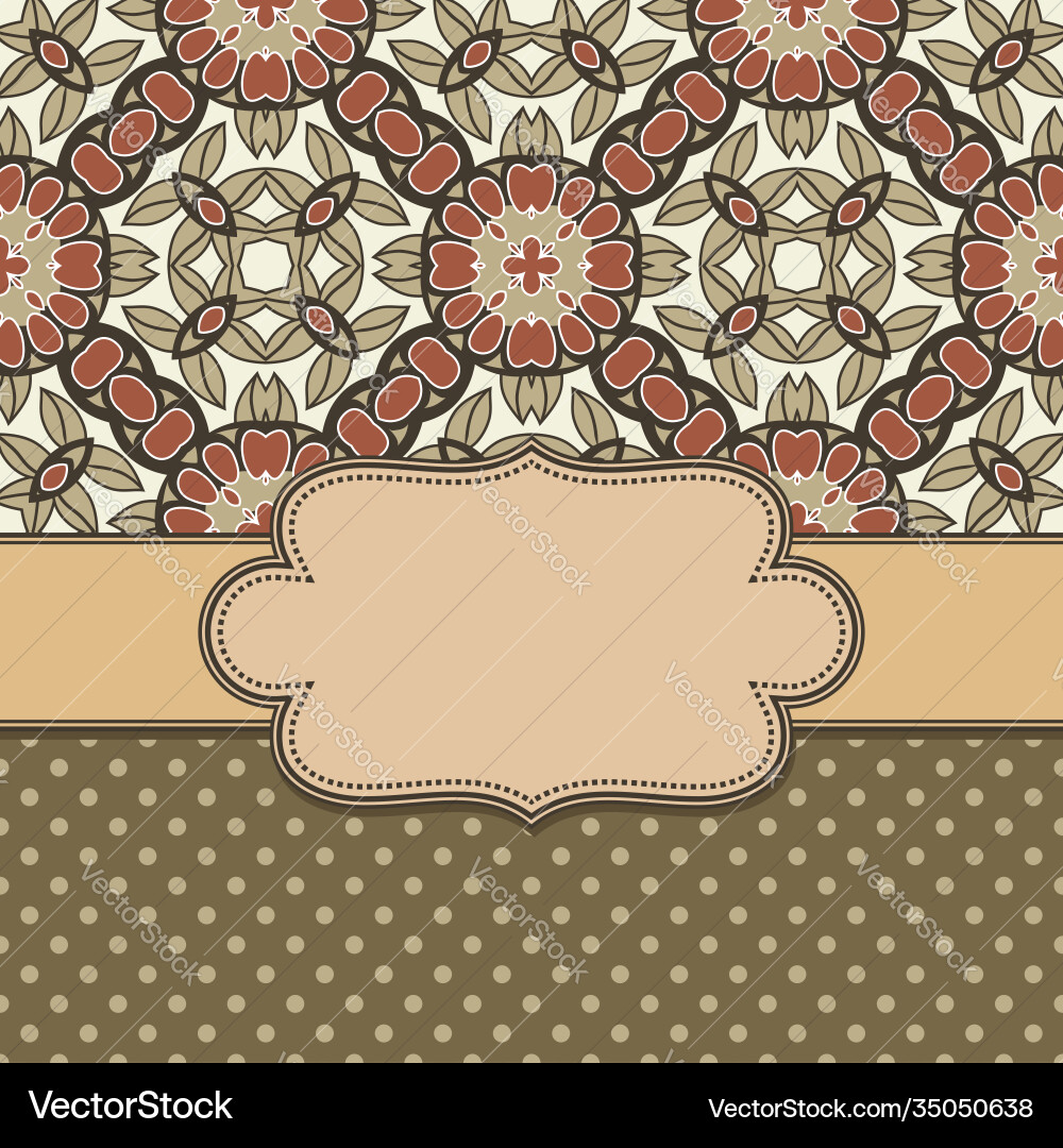 Vintage abstrakte Blumenrahmen mit Textplatz Vintage abstrakte Blumenrahmen mit Textplatz Vektorbild