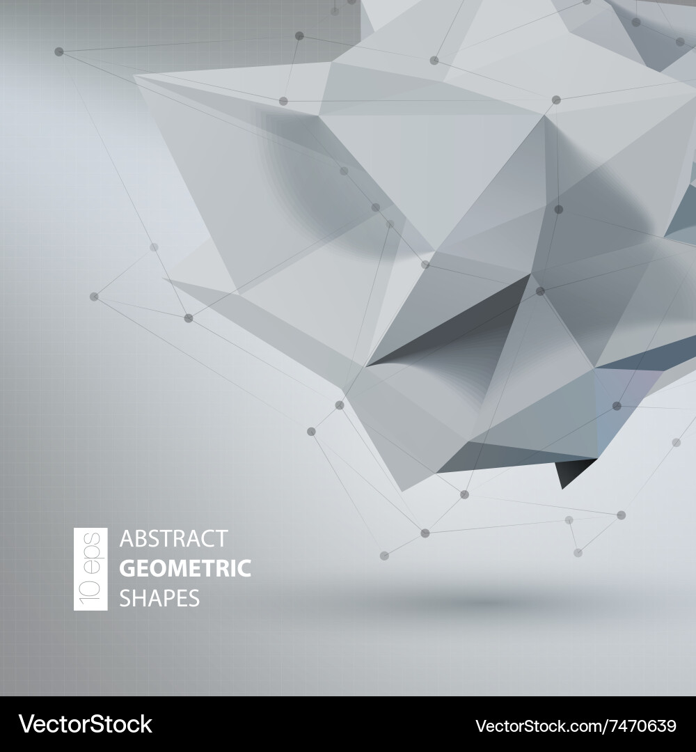 Abstract triangles space low poly Vector Image