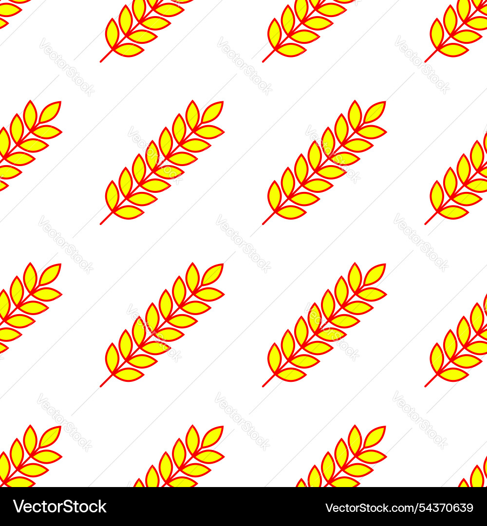 Background and pattern with ears of wheat vector image