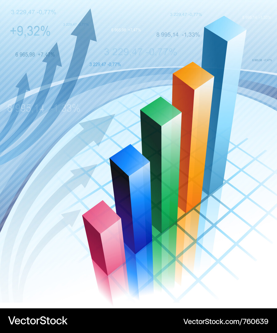 Business Data Chart Vector Image