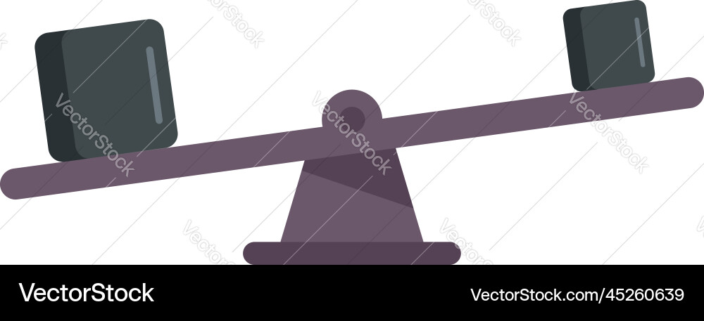 Compare object icon flat comparison scale Compare object icon flat comparison scale vector image