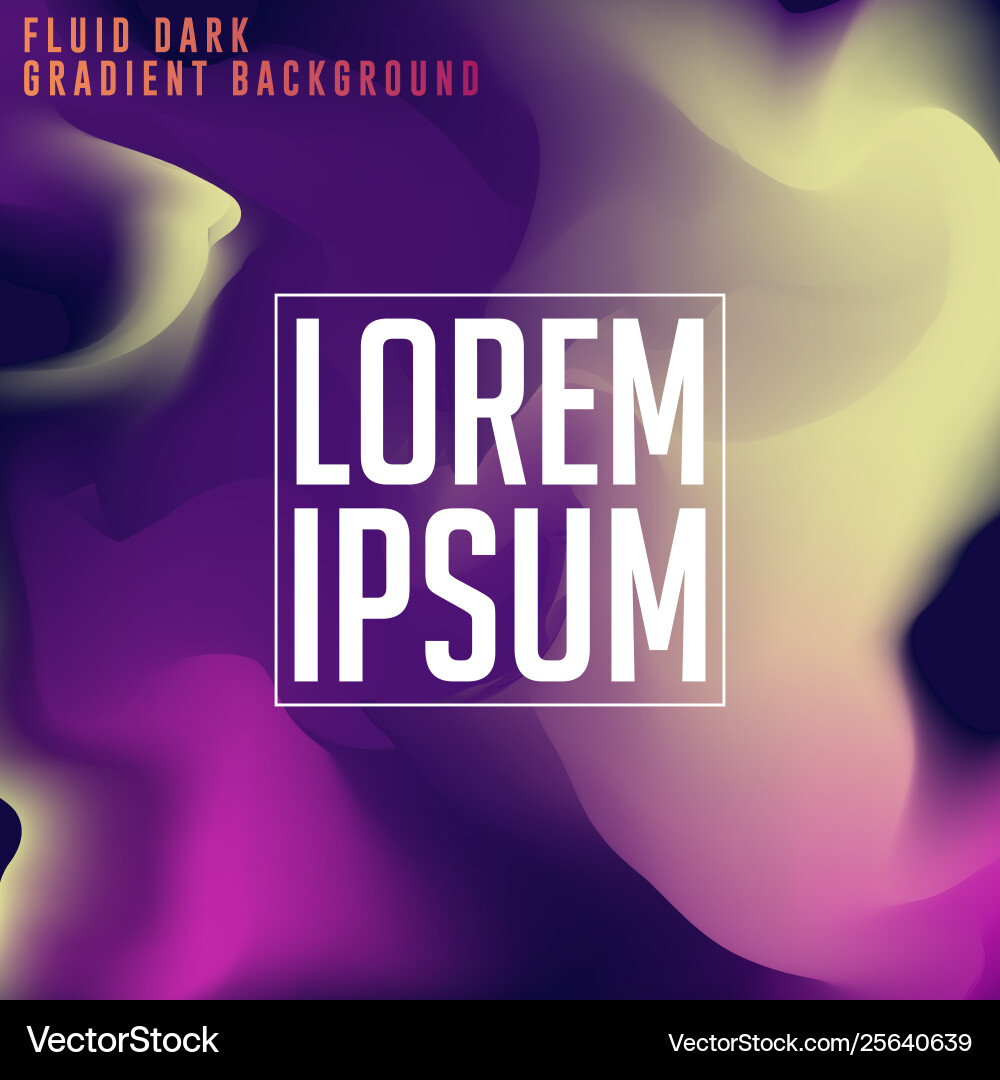 Dark fluid gradient background design abstract Vector Image