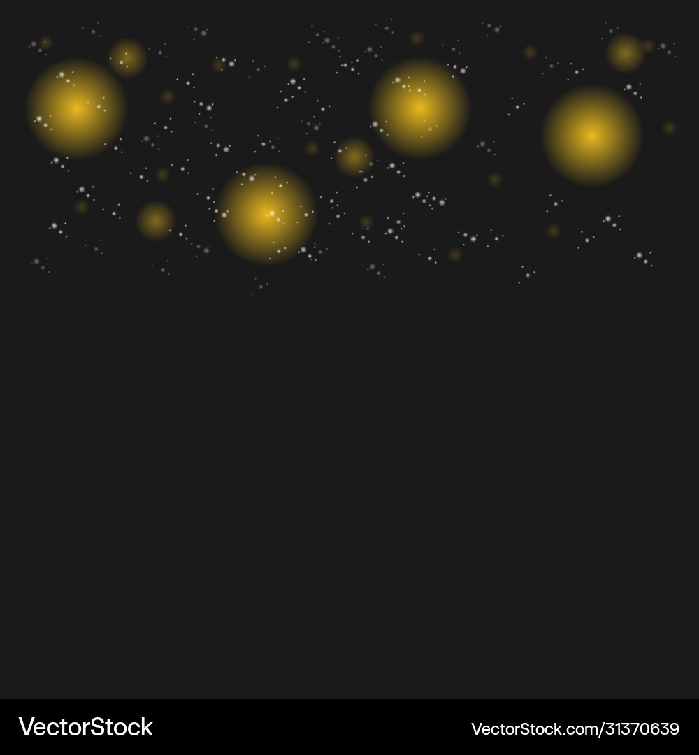Golden light effect bokeh for element design vector image
