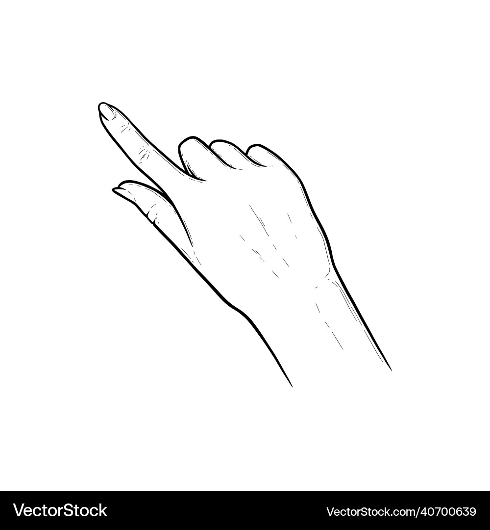 Index finger pointing on touchscreen or sensor Vector Image