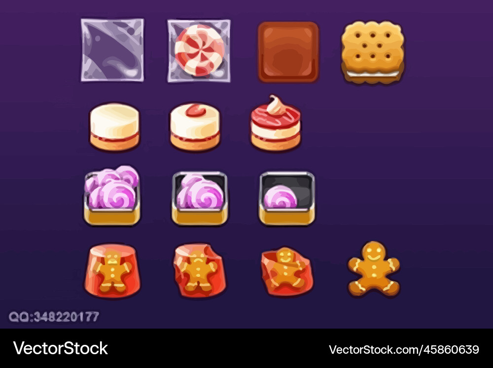 Komplettes Set von Level-Taste Spiel ui Pop-up-Symbol vektorbild