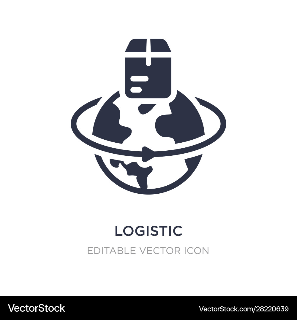 Logistic icon on white background simple element Vector Image