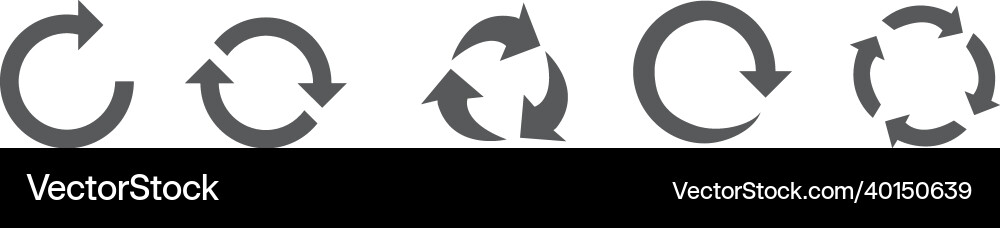 Reload arrow set Reload arrow set vector image