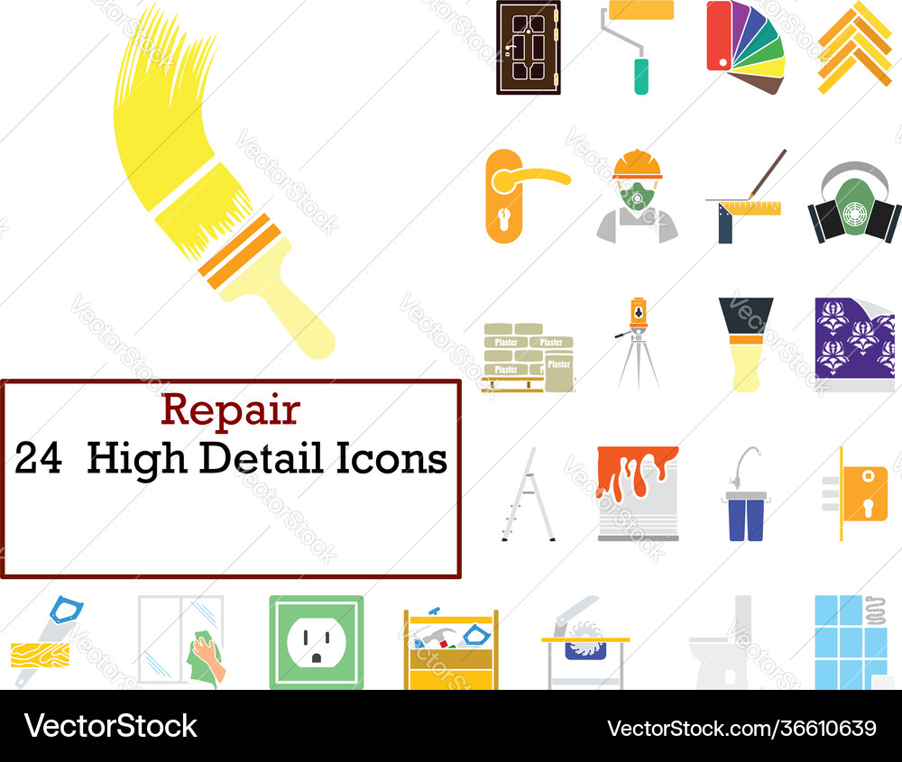 Repair icon set vector image