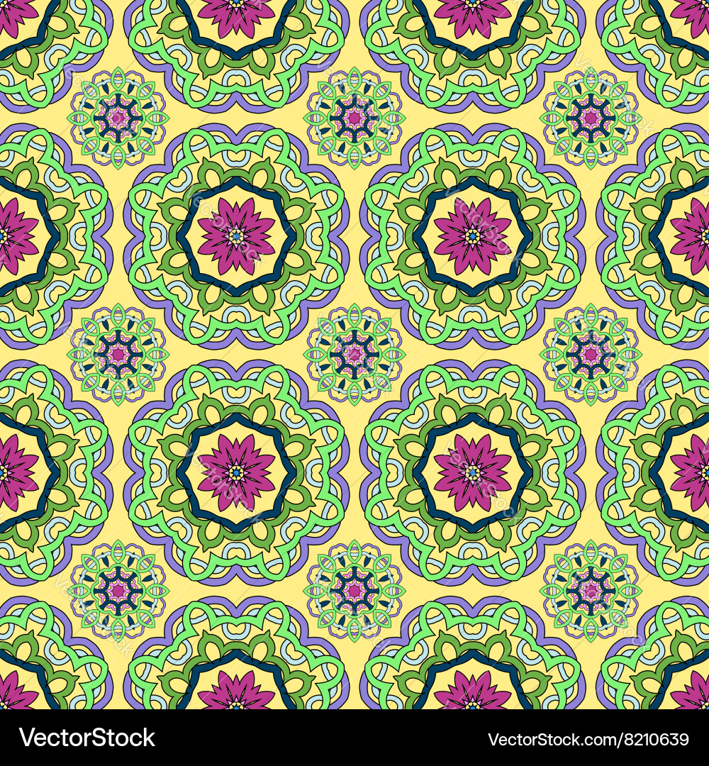 Seamless pattern from abstract elements vector image