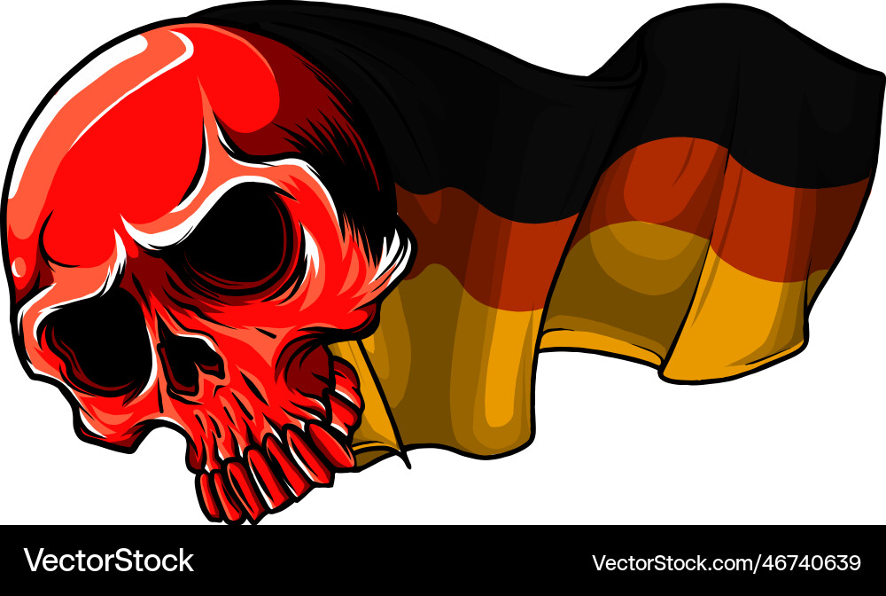 Totenkopf in Farben der nationalen Flagge Vektorbild