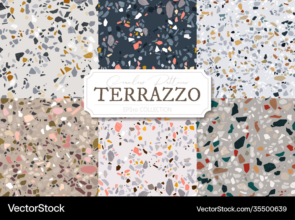 Terrazzo Abstract Patterns vector image