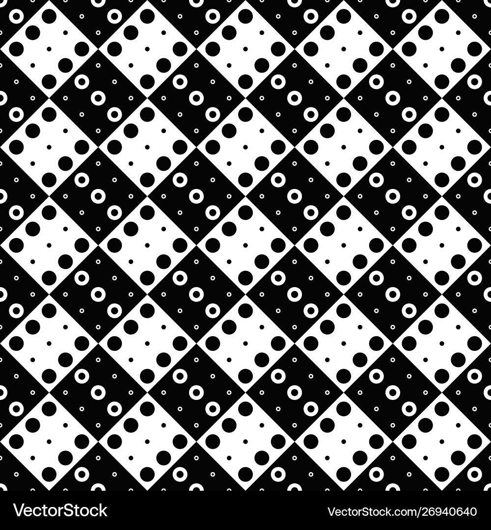 Abstract circle pattern background - monochrome vector image